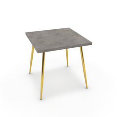 Étkezőasztal - Manu arany lábbal - Vil.szürke Chicago beton, méret: 75x75