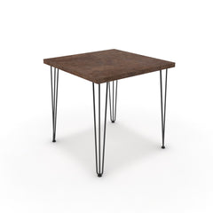 Étkezőasztal - Linga fekete lábbal - Ferro bronz, méret: 75x75