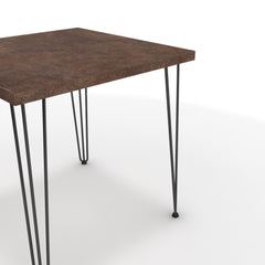 Étkezőasztal - Linga fekete lábbal - Ferro bronz, méret: 75x75