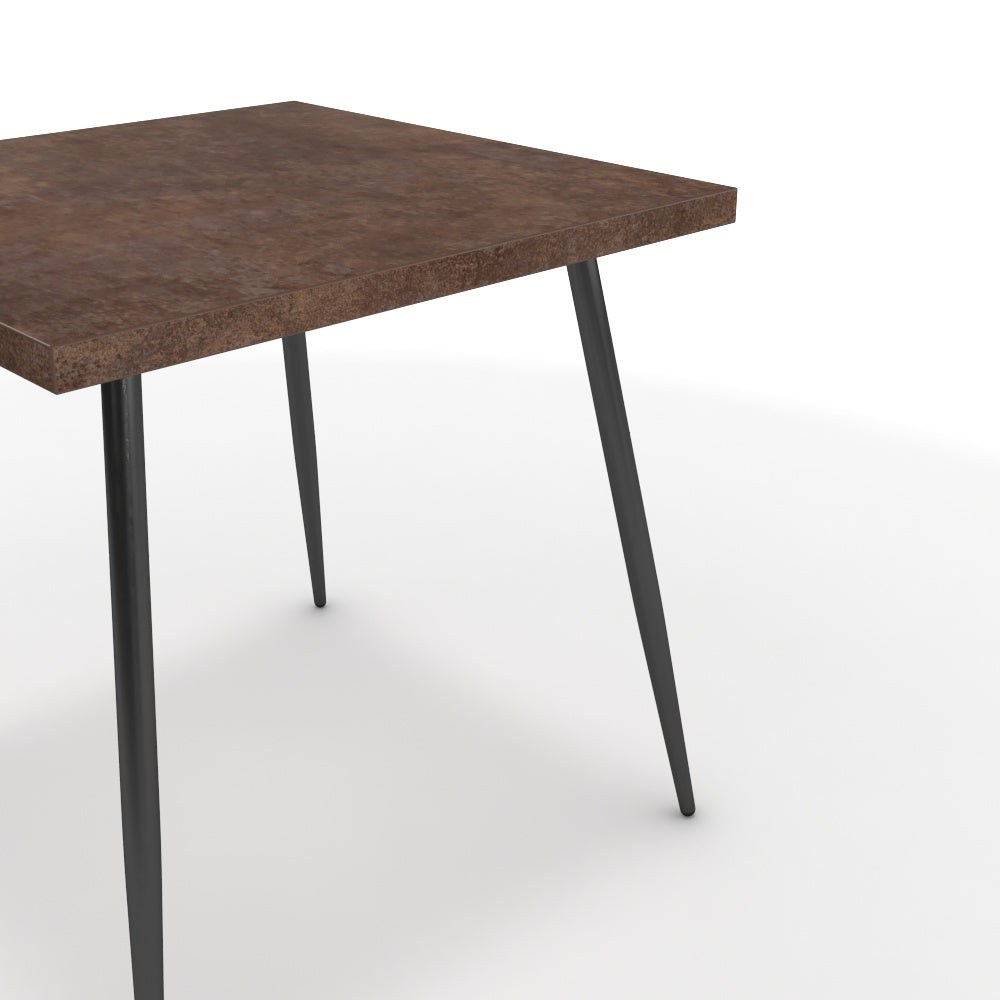 Étkezőasztal - Manu fekete lábbal - Ferro bronz, méret: 75x75