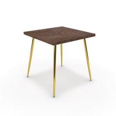 Étkezőasztal - Manu arany lábbal - Ferro bronz, méret: 75x75
