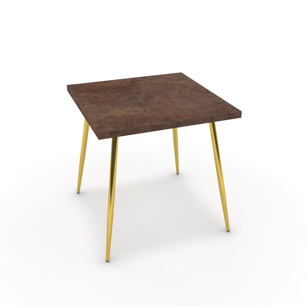 Étkezőasztal - Manu arany lábbal - Ferro bronz, méret: 75x75