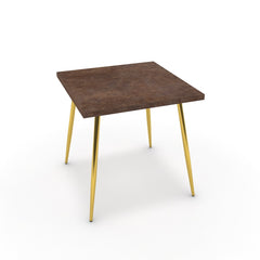 Étkezőasztal - Manu arany lábbal - Ferro bronz, méret: 75x75