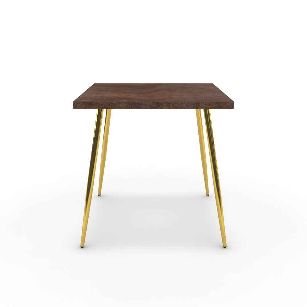 Étkezőasztal - Manu arany lábbal - Ferro bronz, méret: 75x75