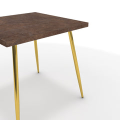 Étkezőasztal - Manu arany lábbal - Ferro bronz, méret: 75x75