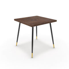 Étkezőasztal - Manu fekete és arany lábbal - Ferro bronz, méret: 75x75