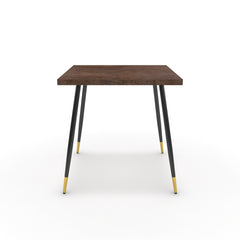 Étkezőasztal - Manu fekete és arany lábbal - Ferro bronz, méret: 75x75