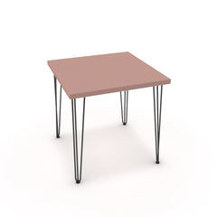 Étkezőasztal - Linga fekete lábbal - Antik rózsaszín, méret: 75x75