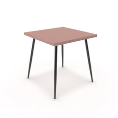 Étkezőasztal - Manu fekete lábbal - Antik rózsaszín, méret: 75x75