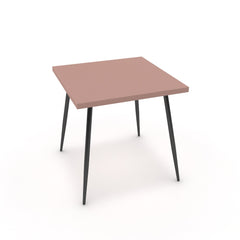 Étkezőasztal - Manu fekete lábbal - Antik rózsaszín, méret: 75x75