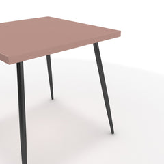 Étkezőasztal - Manu fekete lábbal - Antik rózsaszín, méret: 75x75