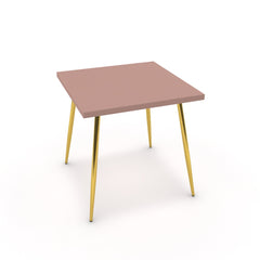 Étkezőasztal - Manu arany lábbal - Antik rózsaszín, méret: 75x75