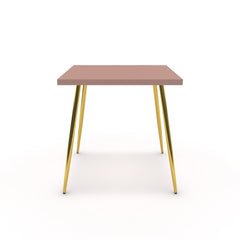 Étkezőasztal - Manu arany lábbal - Antik rózsaszín, méret: 75x75