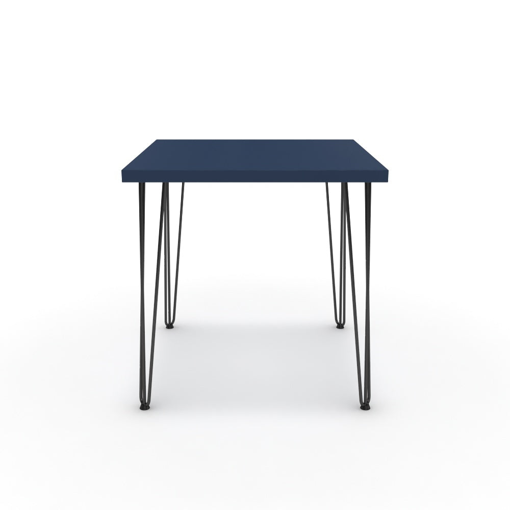 Étkezőasztal - Linga fekete lábbal - Tiroli kék, méret: 75x75