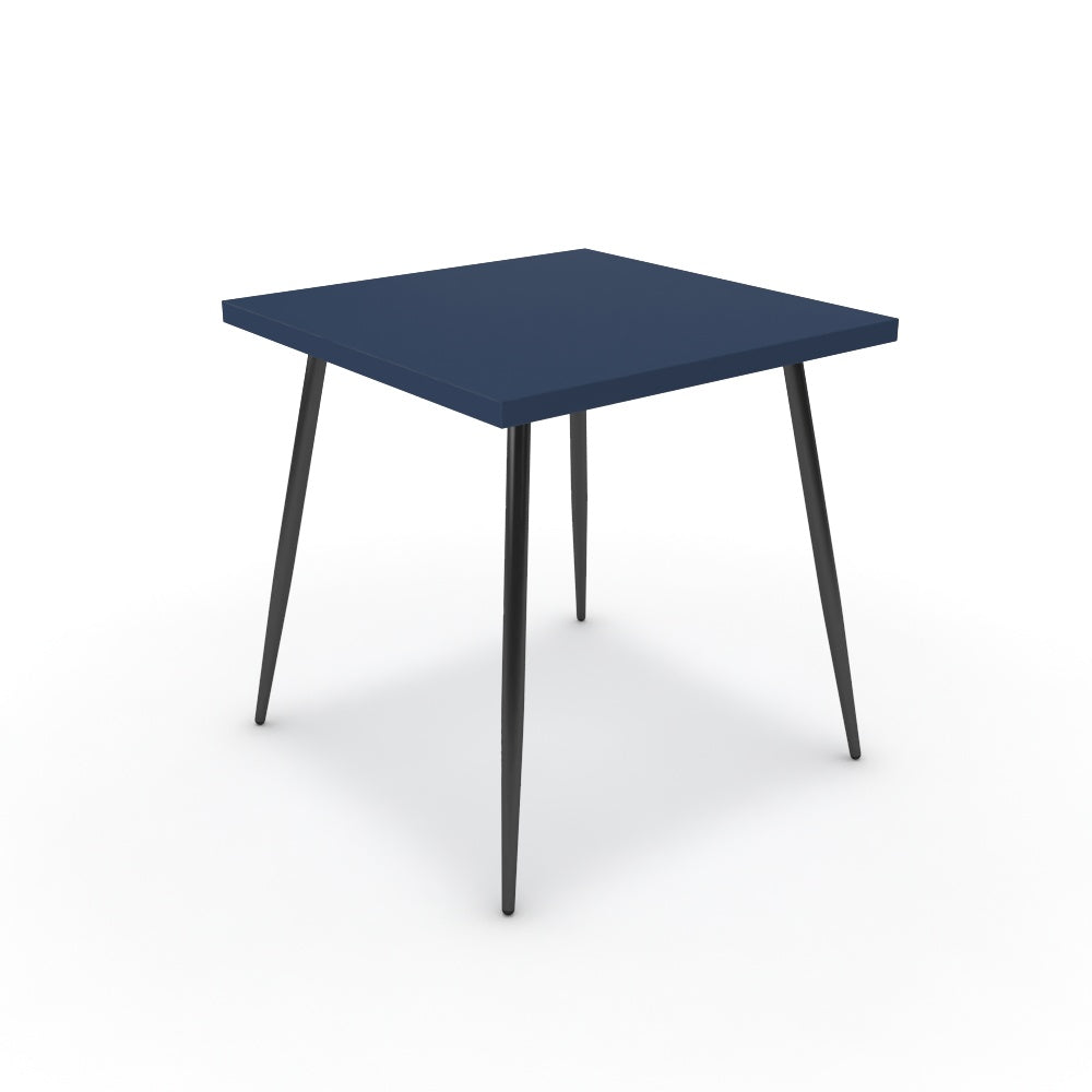 Étkezőasztal - Manu fekete lábbal - Tiroli kék, méret: 75x75