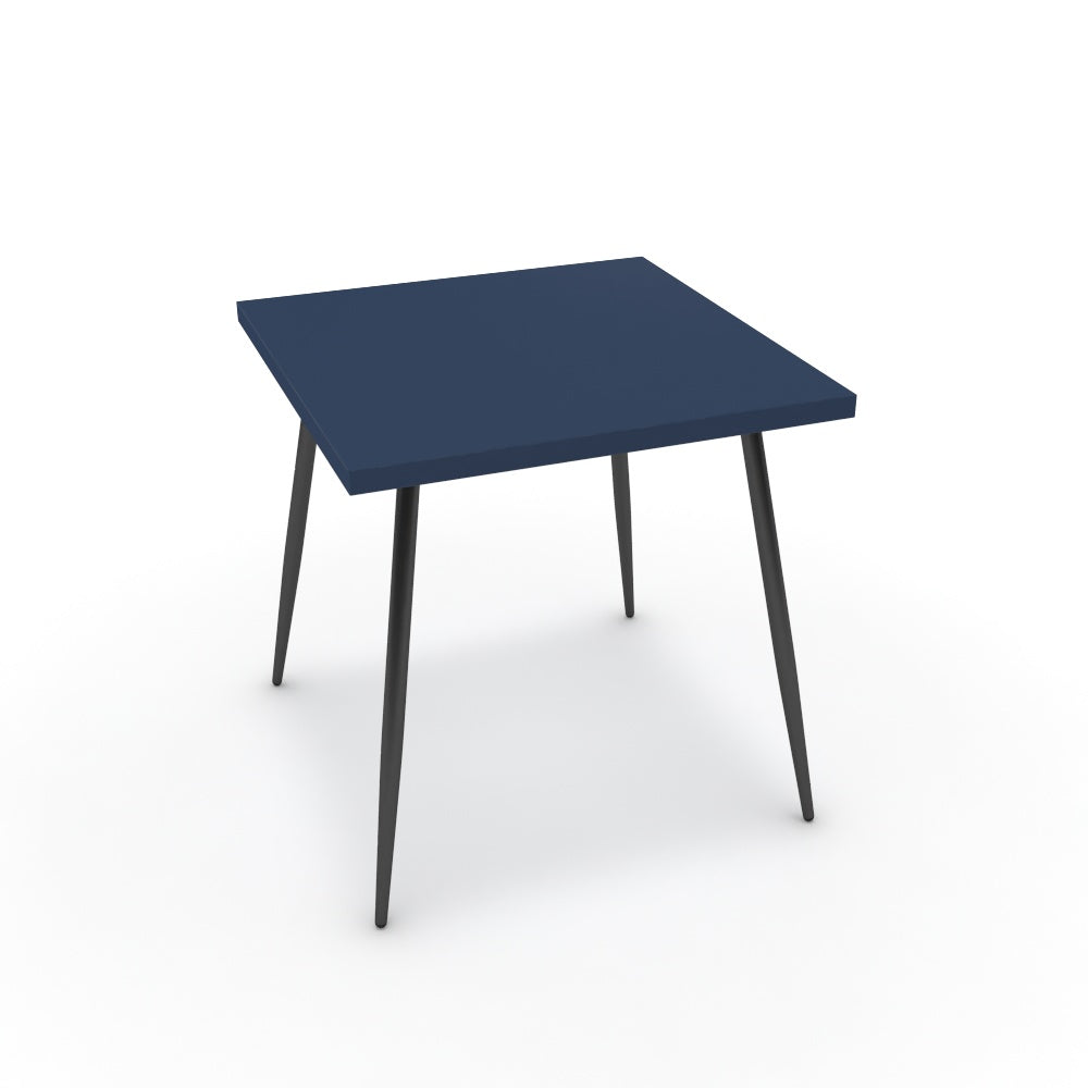 Étkezőasztal - Manu fekete lábbal - Tiroli kék, méret: 75x75