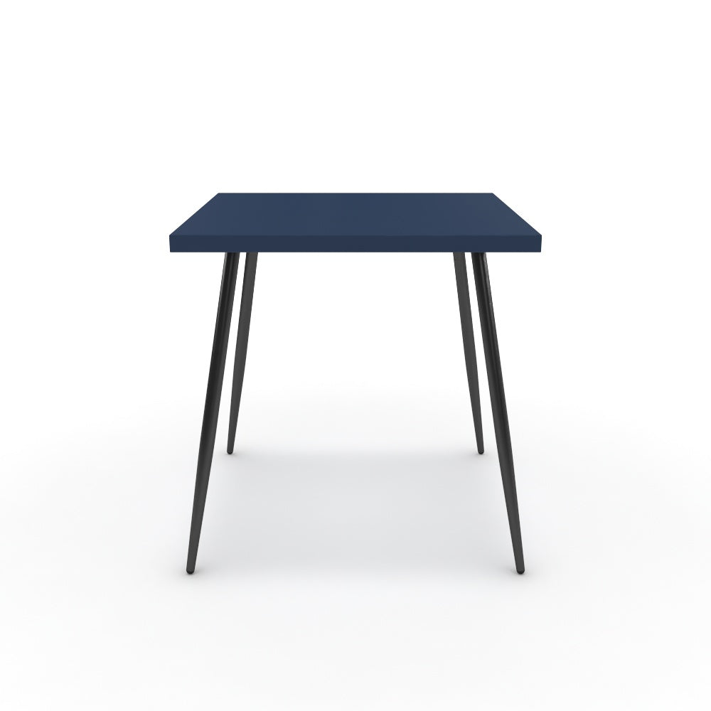 Étkezőasztal - Manu fekete lábbal - Tiroli kék, méret: 75x75