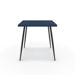 Étkezőasztal - Manu fekete lábbal - Tiroli kék, méret: 75x75