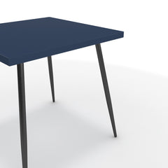 Étkezőasztal - Manu fekete lábbal - Tiroli kék, méret: 75x75