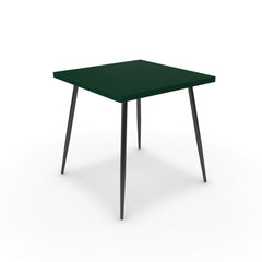 Étkezőasztal - Manu fekete lábbal - Forest zöld, méret: 75x75