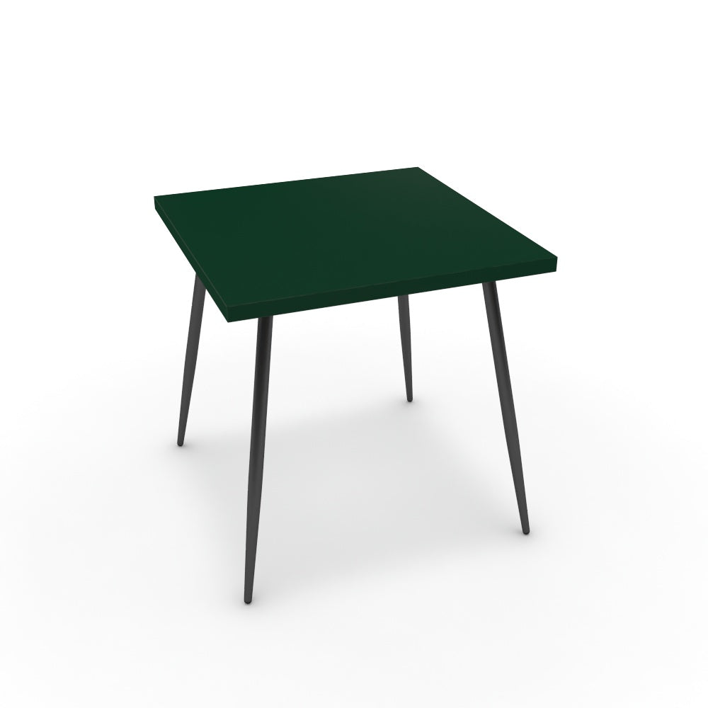 Étkezőasztal - Manu fekete lábbal - Forest zöld, méret: 75x75
