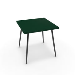 Étkezőasztal - Manu fekete lábbal - Forest zöld, méret: 75x75