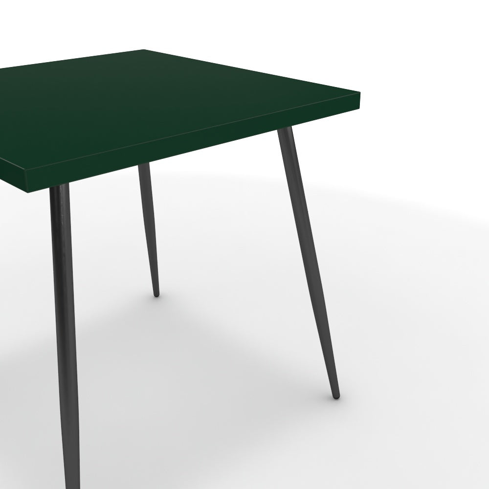 Étkezőasztal - Manu fekete lábbal - Forest zöld, méret: 75x75