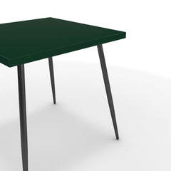 Étkezőasztal - Manu fekete lábbal - Forest zöld, méret: 75x75