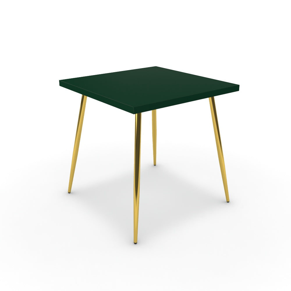 Étkezőasztal - Manu arany lábbal - Forest zöld, méret: 75x75