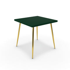 Étkezőasztal - Manu arany lábbal - Forest zöld, méret: 75x75