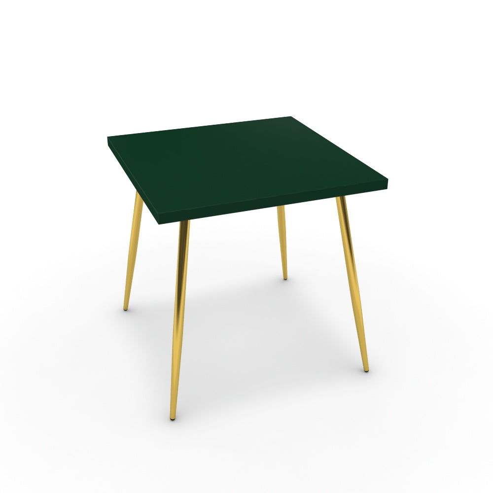 Étkezőasztal - Manu arany lábbal - Forest zöld, méret: 75x75