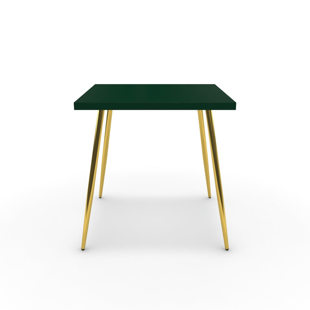 Étkezőasztal - Manu arany lábbal - Forest zöld, méret: 75x75