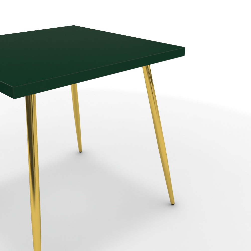 Étkezőasztal - Manu arany lábbal - Forest zöld, méret: 75x75