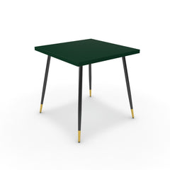 Étkezőasztal - Manu fekete és arany lábbal - Forest zöld, méret: 75x75