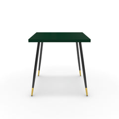 Étkezőasztal - Manu fekete és arany lábbal - Forest zöld, méret: 75x75