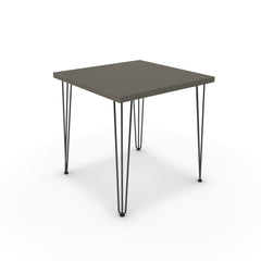 Étkezőasztal - Linga fekete lábbal - Fosszil szürke, méret: 75x75