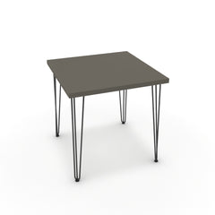 Étkezőasztal - Linga fekete lábbal - Fosszil szürke, méret: 75x75