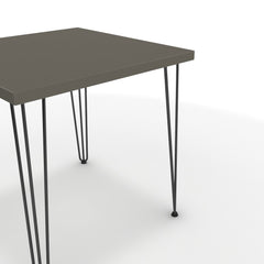 Étkezőasztal - Linga fekete lábbal - Fosszil szürke, méret: 75x75