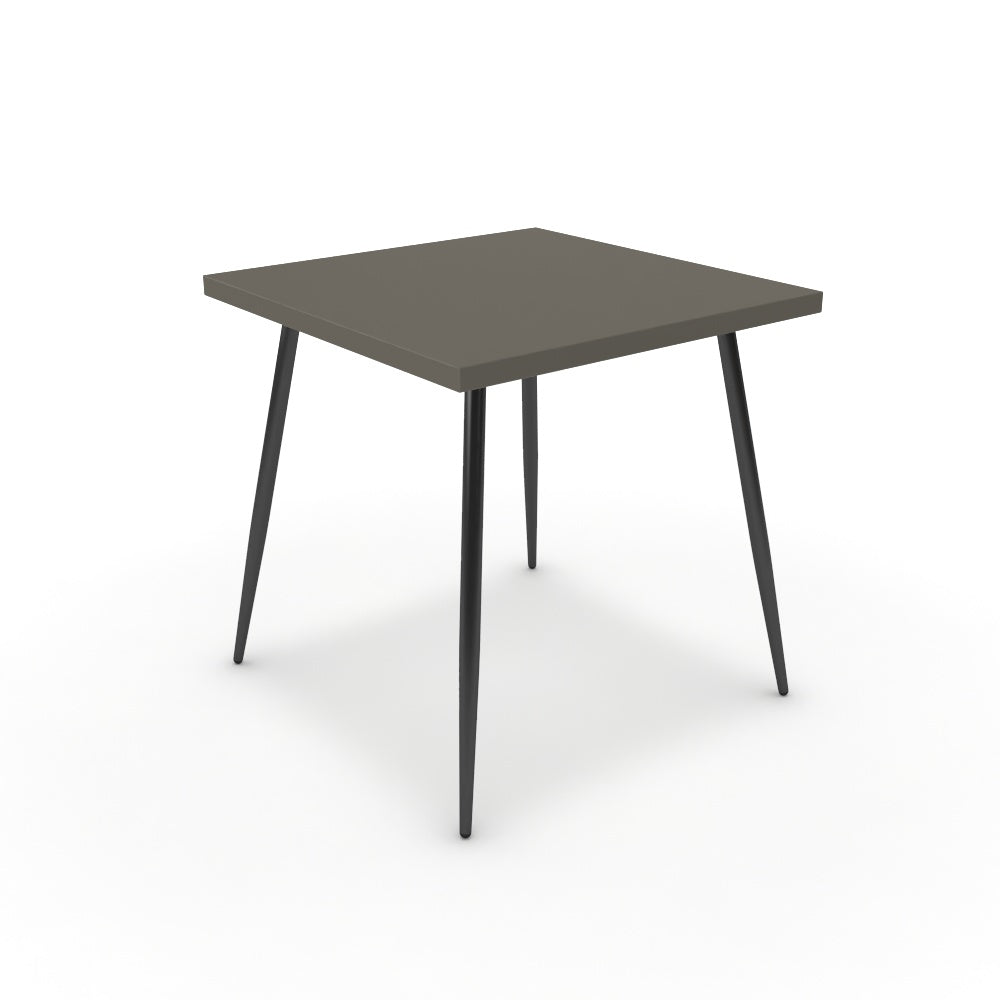 Étkezőasztal - Manu fekete lábbal - Fosszil szürke, méret: 75x75