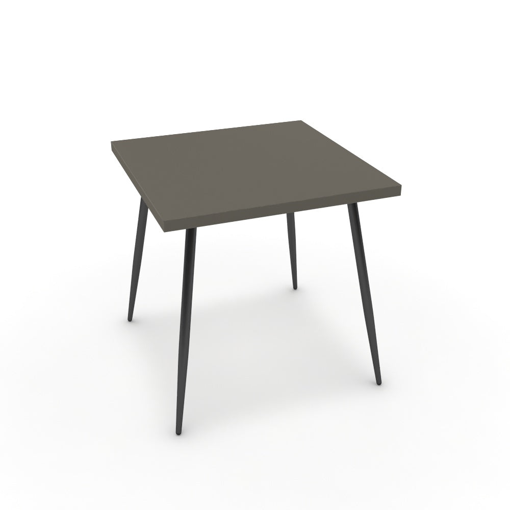 Étkezőasztal - Manu fekete lábbal - Fosszil szürke, méret: 75x75