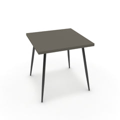 Étkezőasztal - Manu fekete lábbal - Fosszil szürke, méret: 75x75