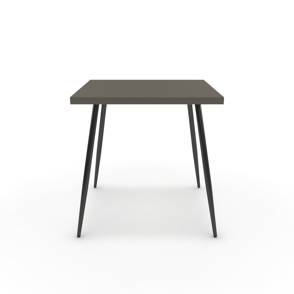 Étkezőasztal - Manu fekete lábbal - Fosszil szürke, méret: 75x75