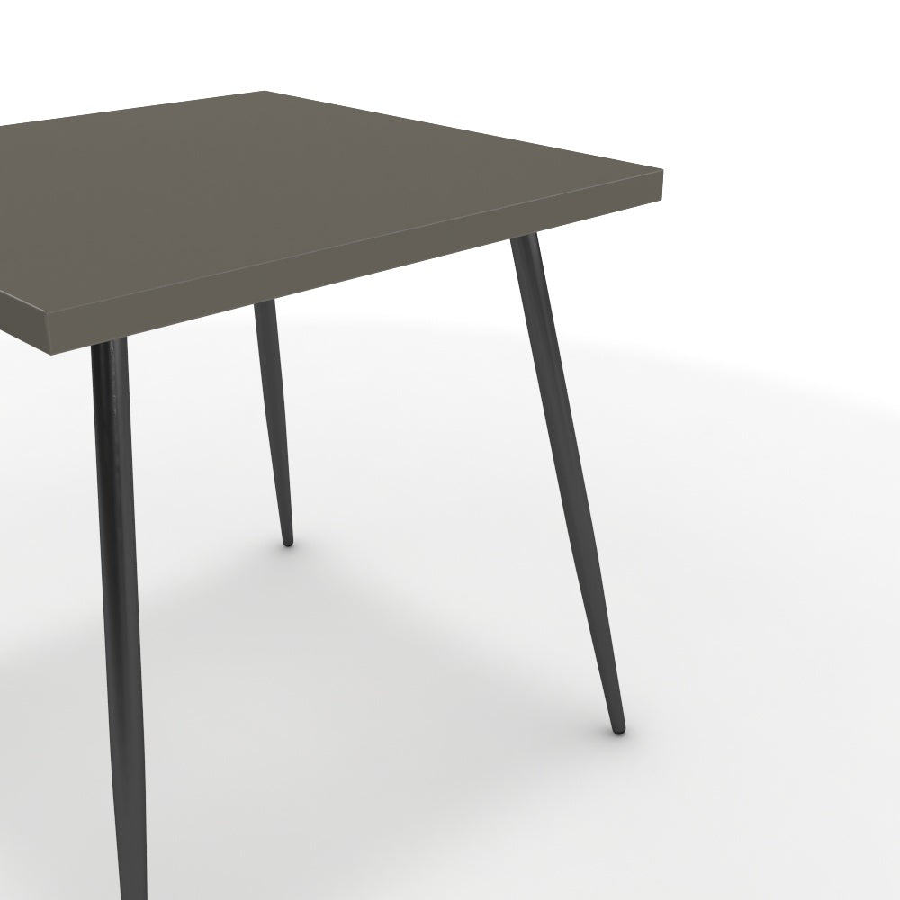 Étkezőasztal - Manu fekete lábbal - Fosszil szürke, méret: 75x75