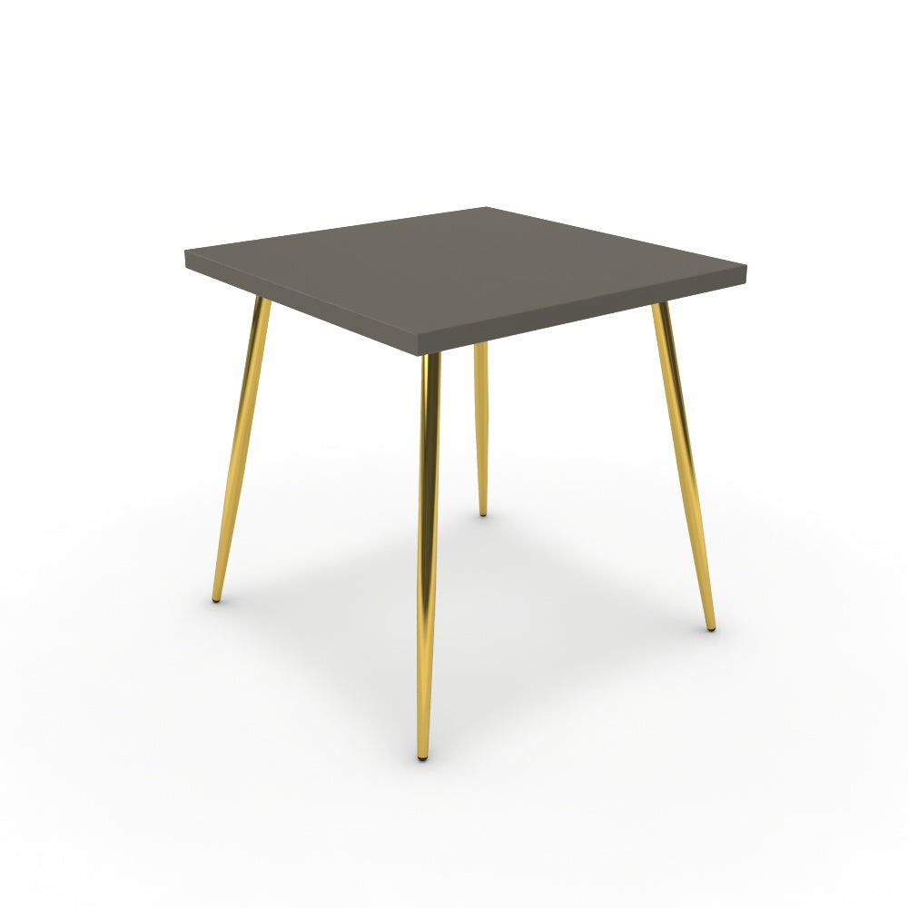 Étkezőasztal - Manu arany lábbal - Fosszil szürke, méret: 75x75
