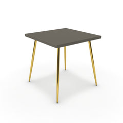 Étkezőasztal - Manu arany lábbal - Fosszil szürke, méret: 75x75