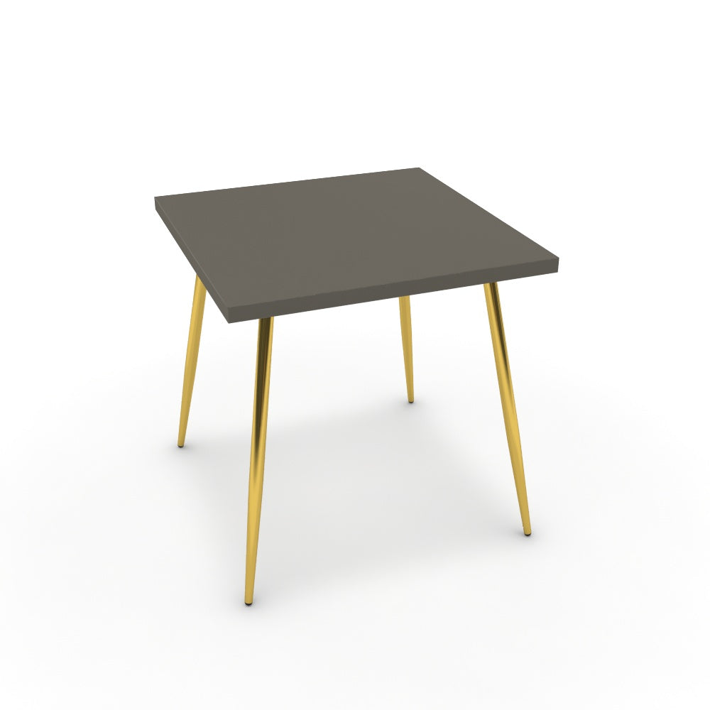 Étkezőasztal - Manu arany lábbal - Fosszil szürke, méret: 75x75