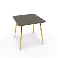 Étkezőasztal - Manu arany lábbal - Fosszil szürke, méret: 75x75