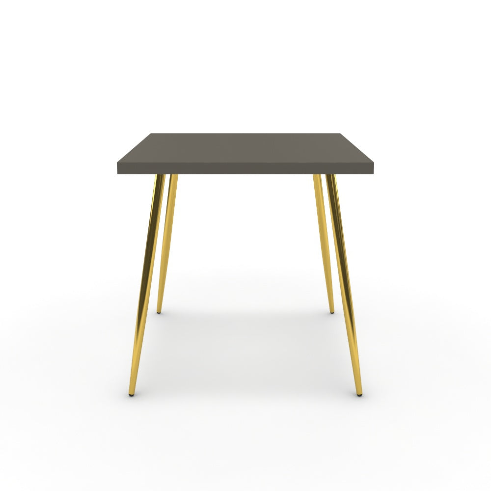 Étkezőasztal - Manu arany lábbal - Fosszil szürke, méret: 75x75