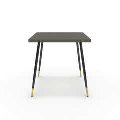 Étkezőasztal - Manu fekete és arany lábbal - Fosszil szürke, méret: 75x75