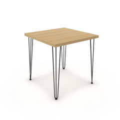 Étkezőasztal - Linga fekete lábbal - Vicenza tölgy, méret: 75x75